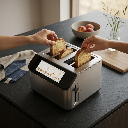 YUKO Smart 4 slice toaster designed for family breakfast with four slices toasted at once