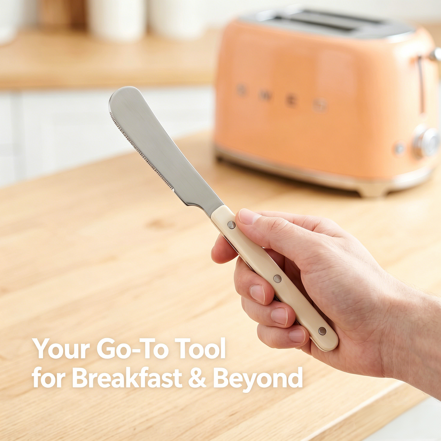 YUKO Smart 2-Pack Stainless Steel Butter Spreader Knife Set