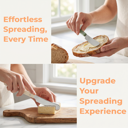 YUKO Smart 2-Pack Stainless Steel Butter Spreader Knife Set