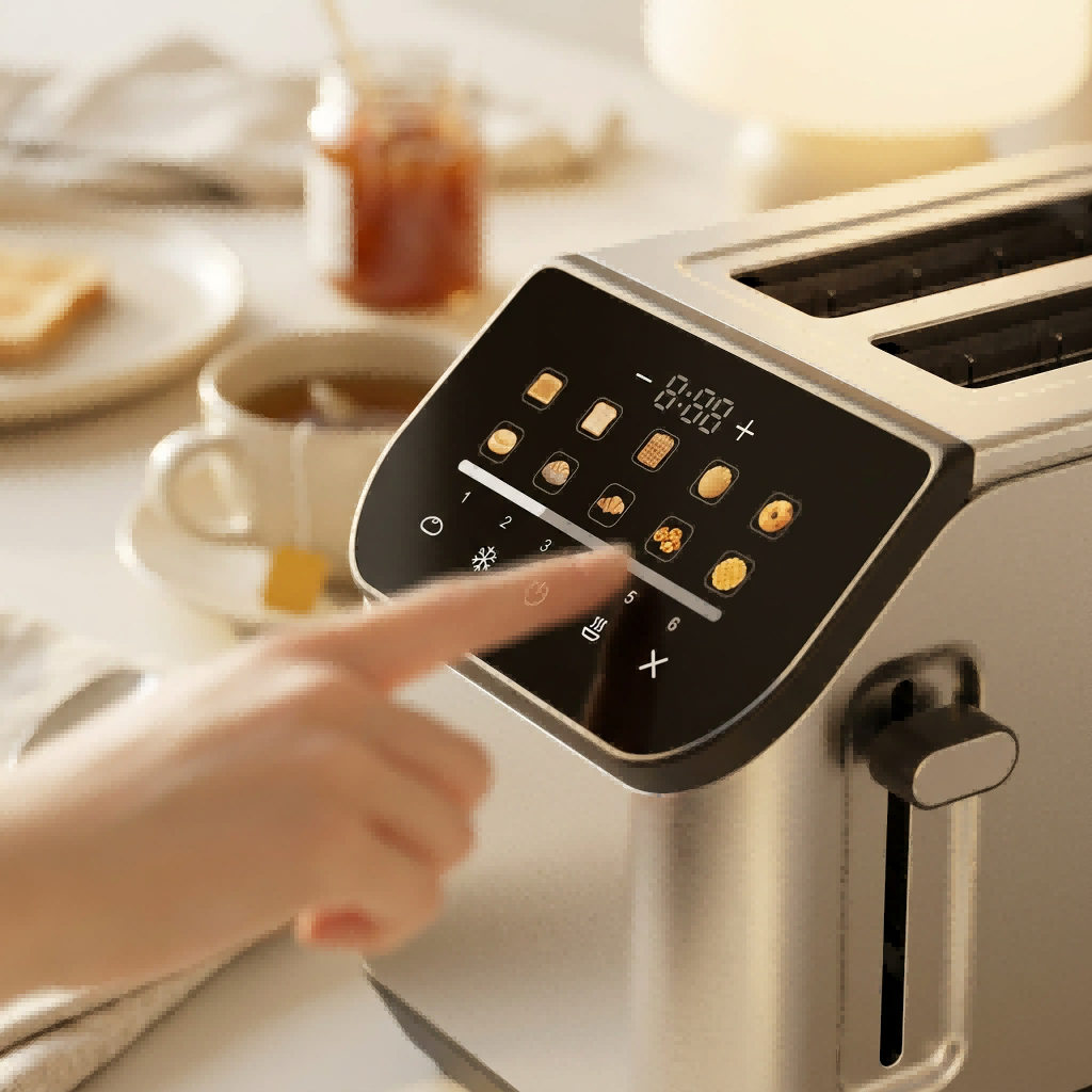 YUKO Smart LED Digital Toaster with easy control buttons and browning settings