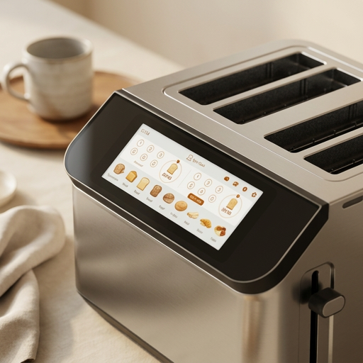 YUKO Smart toaster with multiple bread presets for toast bagels waffles brioche and more