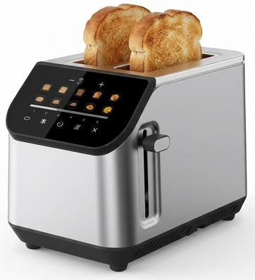 YUKO Smart 2 Slice LED Digital Toaster with modern LED display and stainless steel design